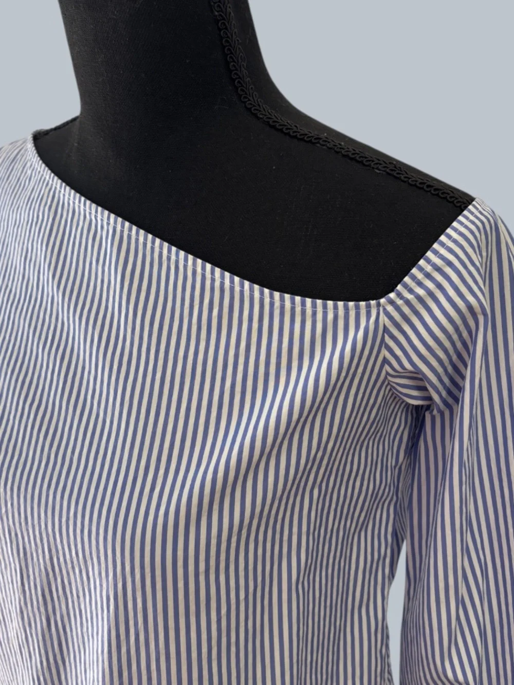 Theory One Shoulder Striped Blouse